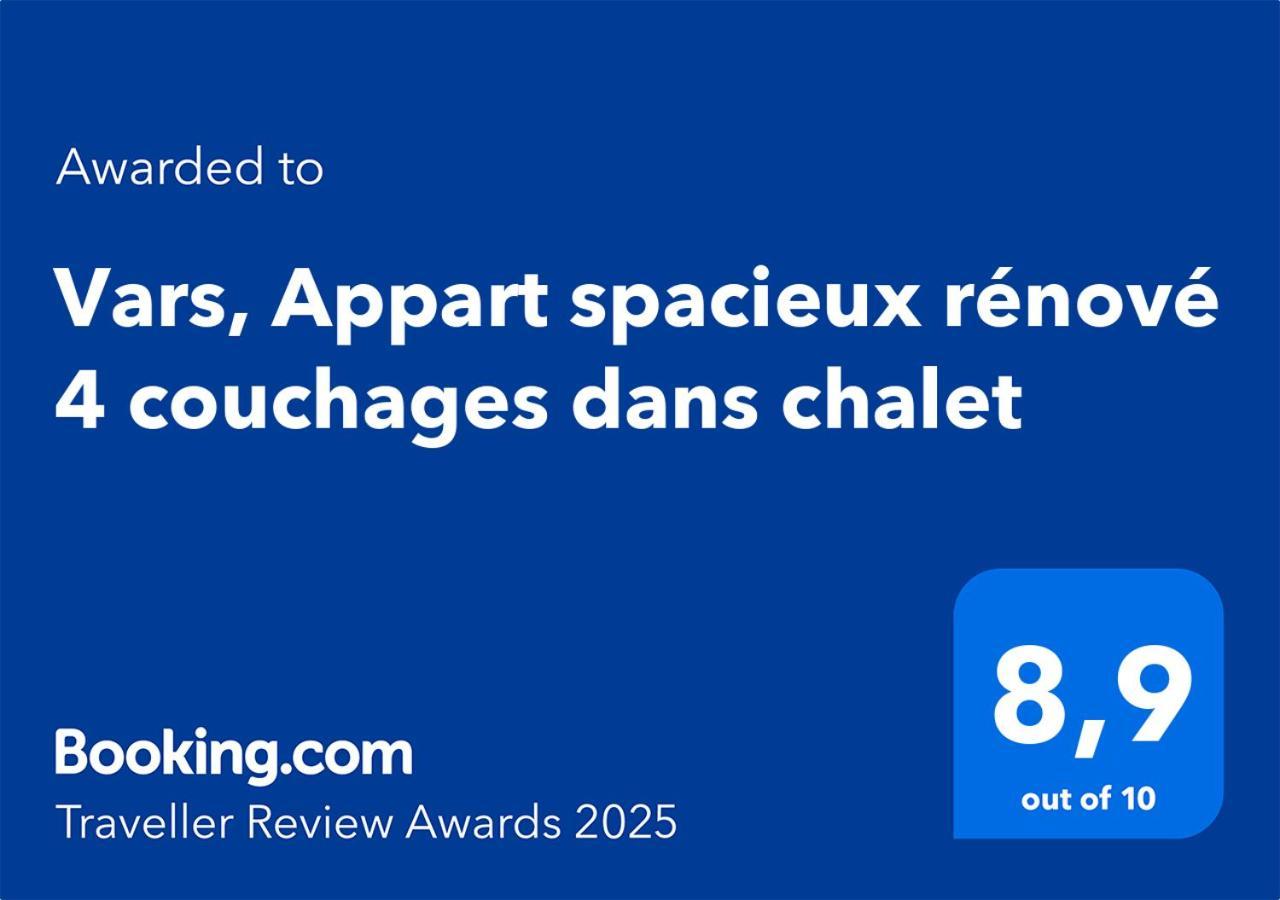 Vars, Appart Spacieux Renove 4 Couchages Dans Chalet Vars  Esterno foto